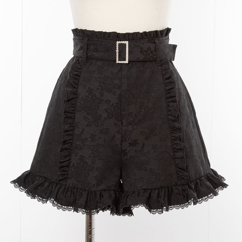 パールバックルジャガードショートパンツ – レディースファッション