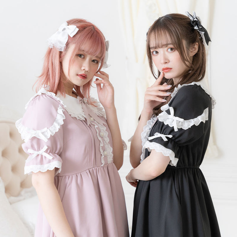 コットンレースフリルワンピース – レディースファッション通販の夢