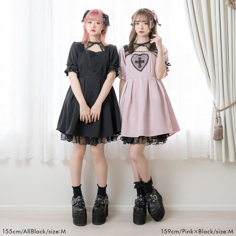 闇十字架ハートドットワンピース – レディースファッション通販の夢