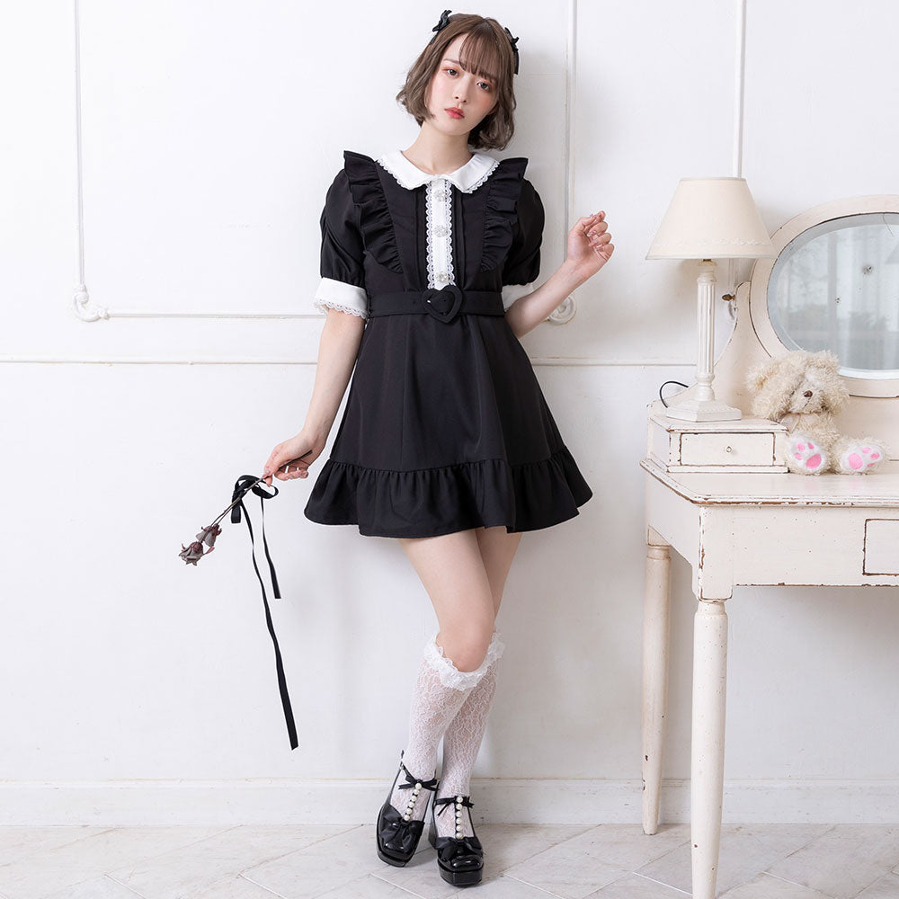 上品リボンパールスクエアトゥパンプス【大きいサイズ有