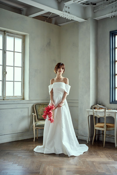 ジャガード オフショルダードレス（W277）