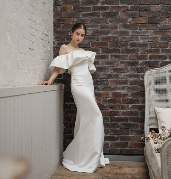 オフショルダー ソフトマーメイドドレス（W268）