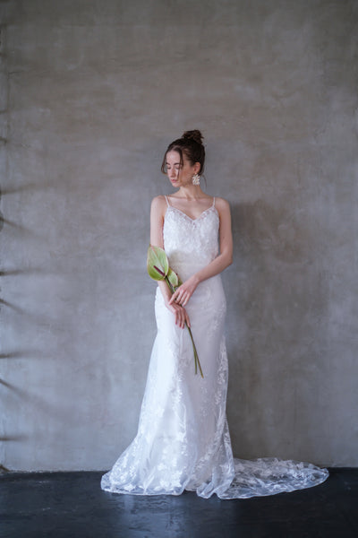 刺繍レース キャミソールドレス（W247）