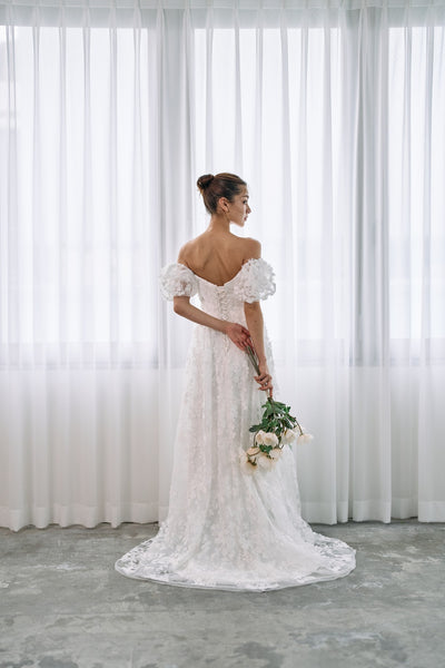 2way 総レース パフスリーブドレス（W295）