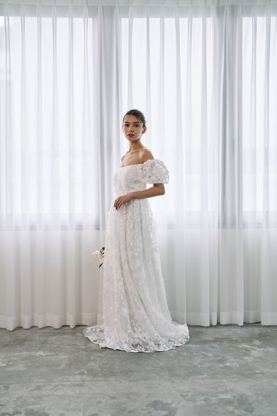 2way 総レース パフスリーブドレス（W295）