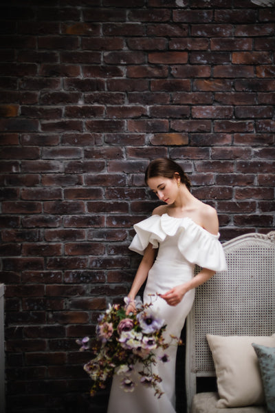 オフショルダー ソフトマーメイドドレス（W268）