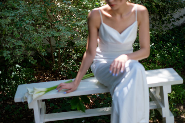 サテン ソフトマーメイド キャミソールドレス（W235）