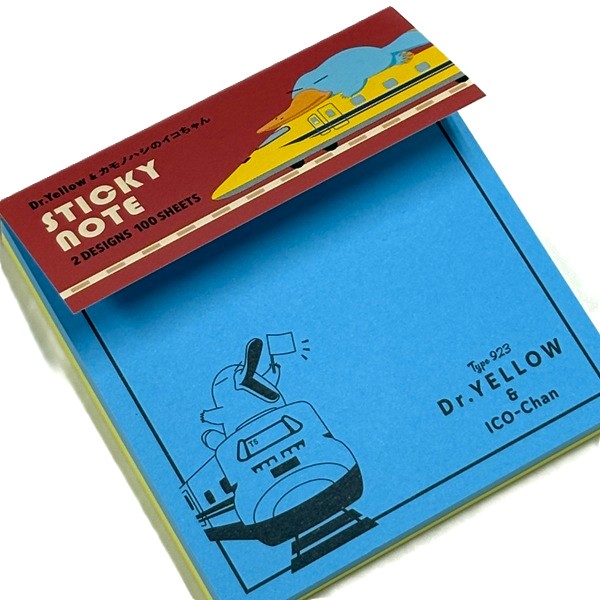 カモノハシのイコちゃん×ドクターイエロー 蛍光付箋: 鉄道グッズ