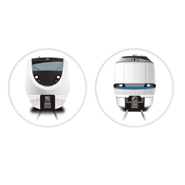 しらさぎ新塗装 缶バッジ2個セット: 鉄道グッズ│DISCOVER WEST mall