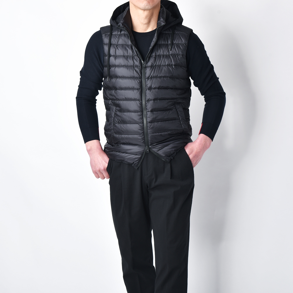 HERNO ヘルノ コンビネーション フーデッド ライトダウンベスト | DUE blog