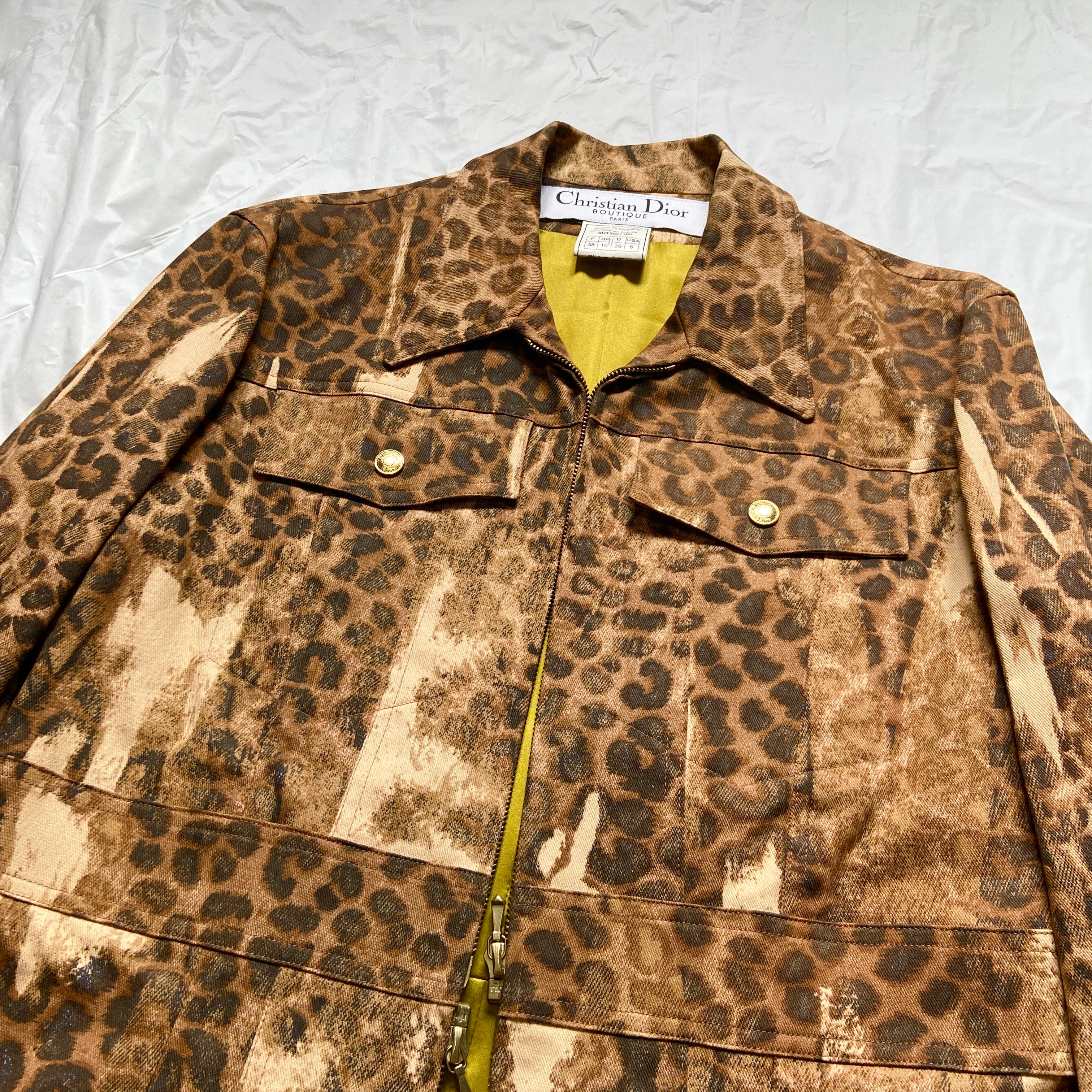 Christian Dior fall 2000 Galliano leopard print denim coat – Dusty