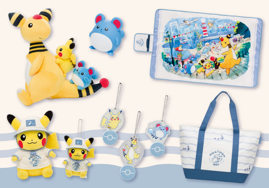 ピカチュウ・デンリュウ・マリルのオープン記念グッズも登場