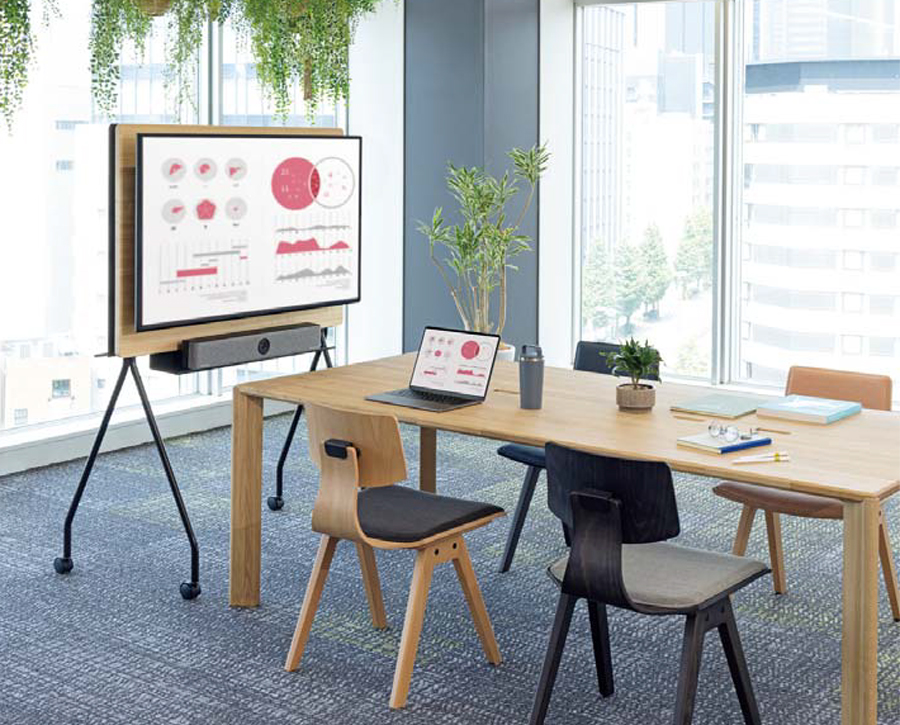 内田洋行 ディスプレイスタンド ひのき柾目シリーズ ホワイトボード