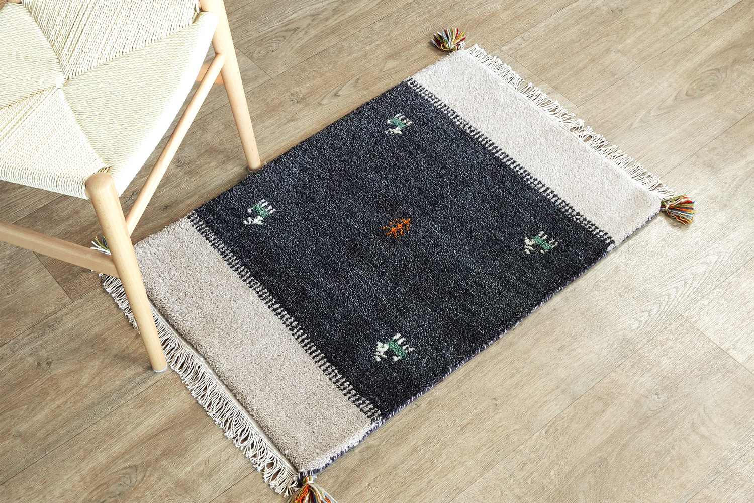 ウールラグ手編み】ギャッベ 60x90cm No.112 | 高品質なデザイナーズ