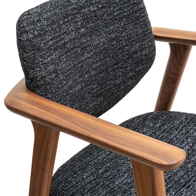 アームチェア CW6800(レギュラーシート) ブラック ウォールナット