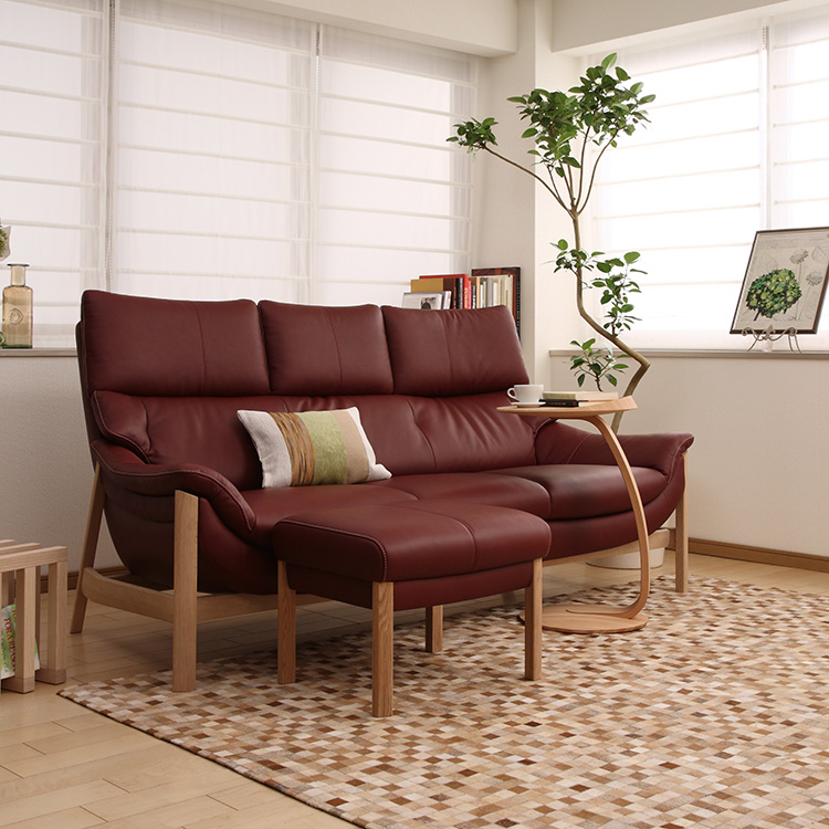 3人掛ソファ UU6203 ブラウン ピュアオーク通販 | 【公式】カリモク