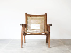 ヴィンテージチェア マホガニーと模擬籐のアームチェア ｜ 北欧家具