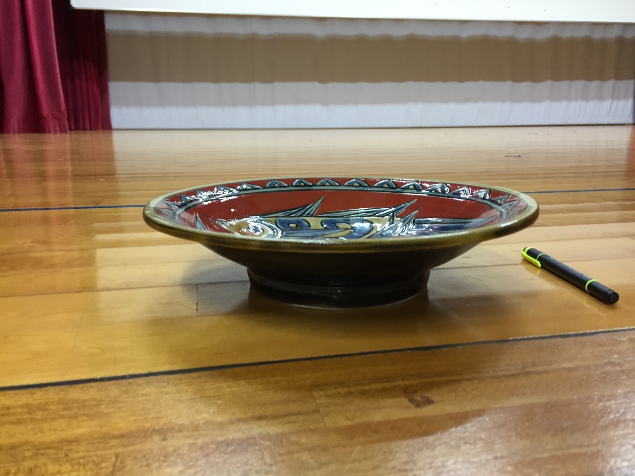 金城敏徳窯 金城敏幸作 八尺平皿 :: 第7回座喜味城通りふれあい祭り