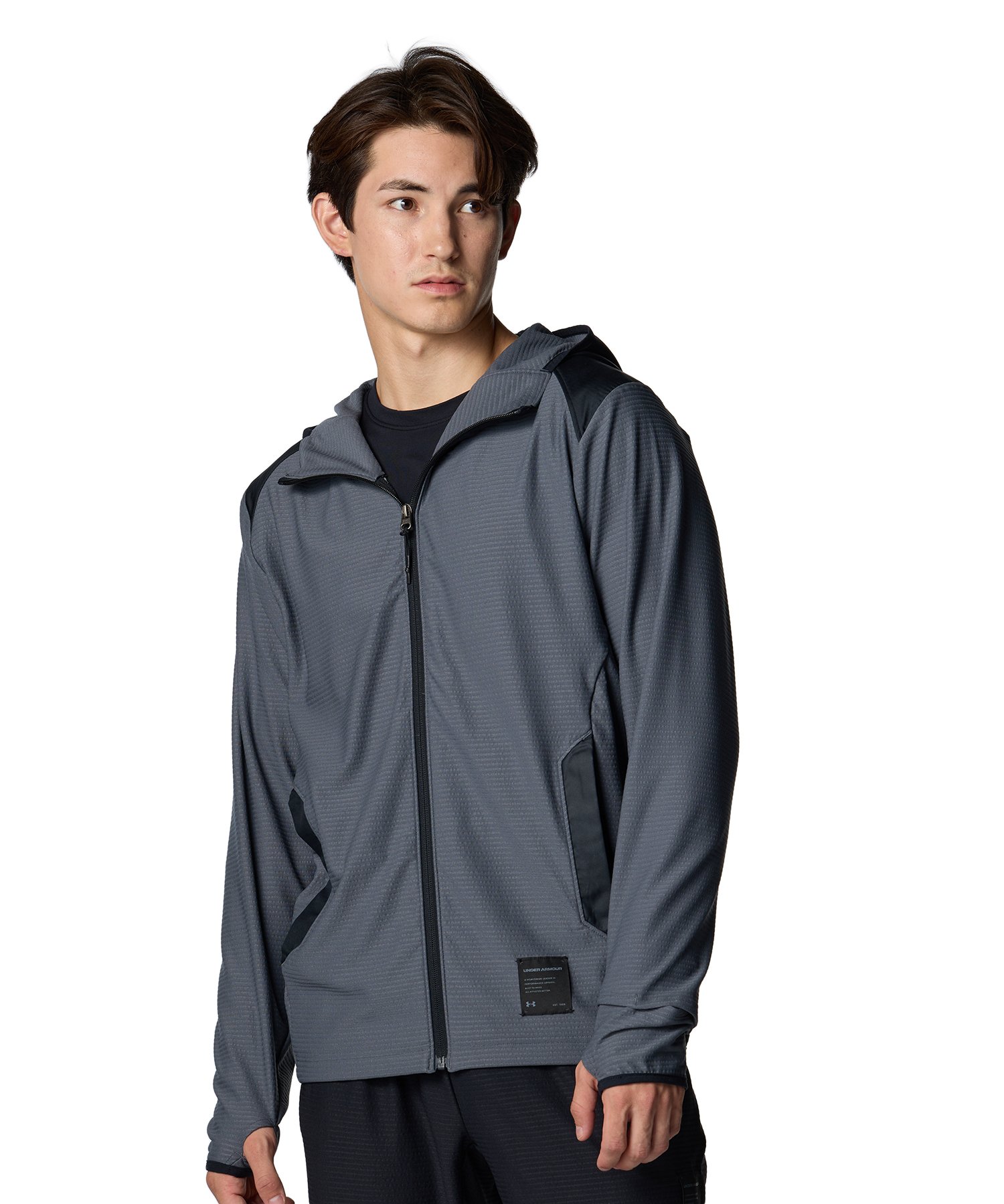 アンダーアーマー公式】 UAモチベート リブ ハイブリッド フーディー