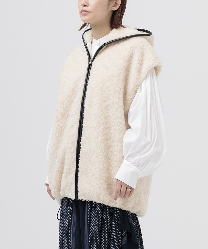 ウールボアフードベスト ｜ハウス オブ ロータス＜HOUSE OF LOTUS