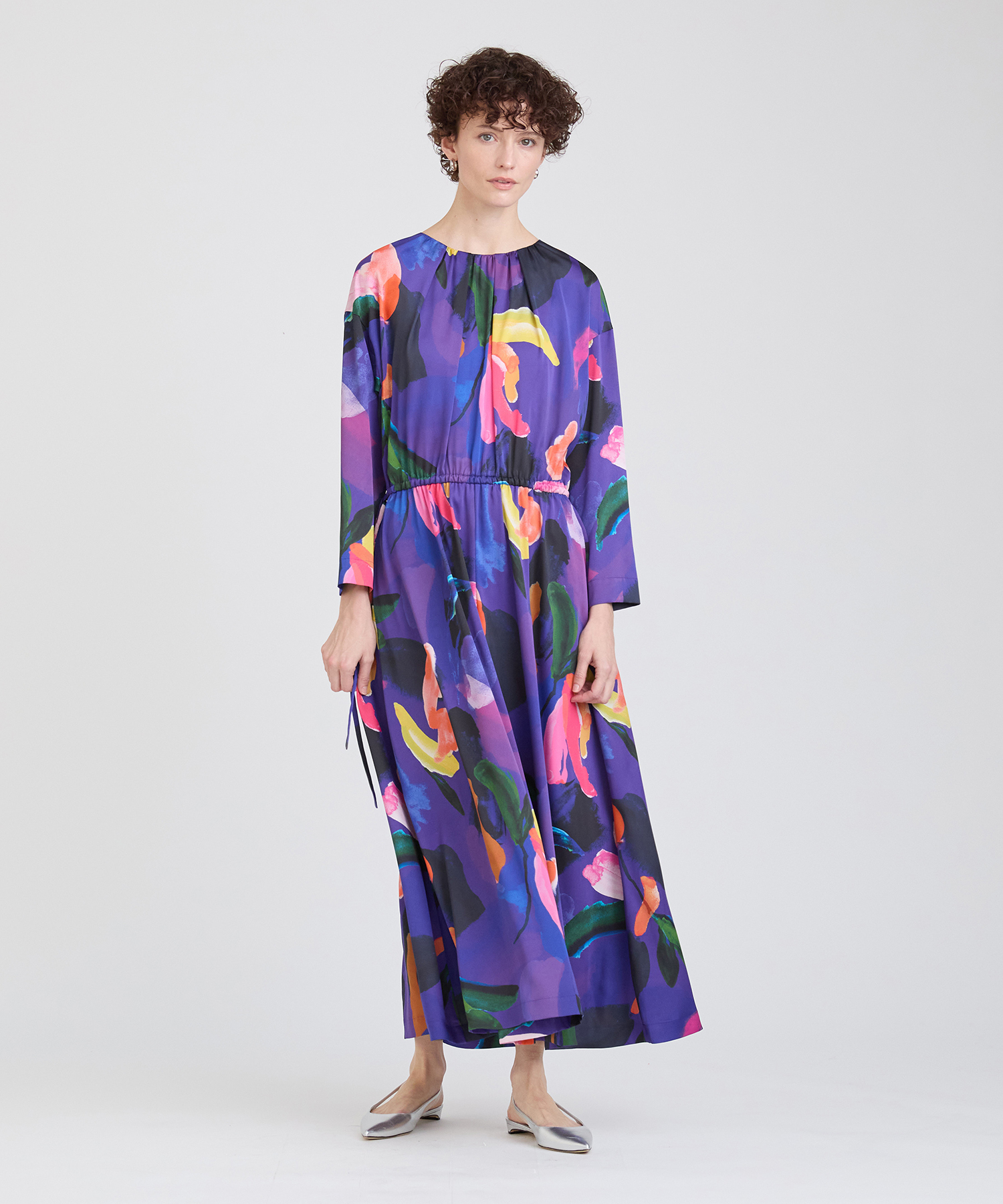 アートフラワープリントワンピース ｜ハウス オブ ロータス＜HOUSE OF