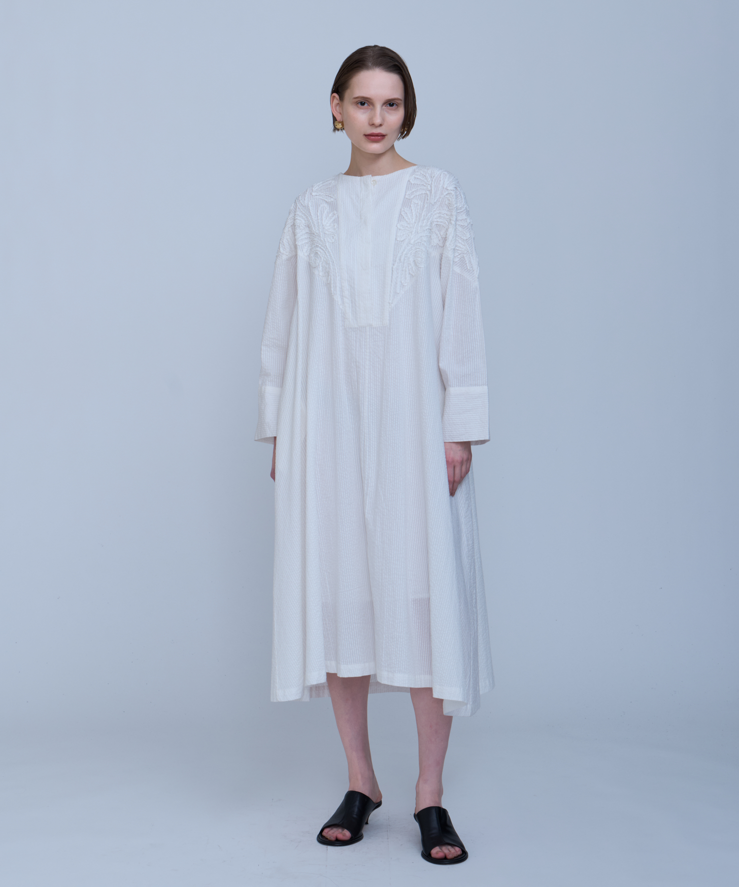 エンブロイダリーサッカーワンピース ｜ハウス オブ ロータス＜HOUSE