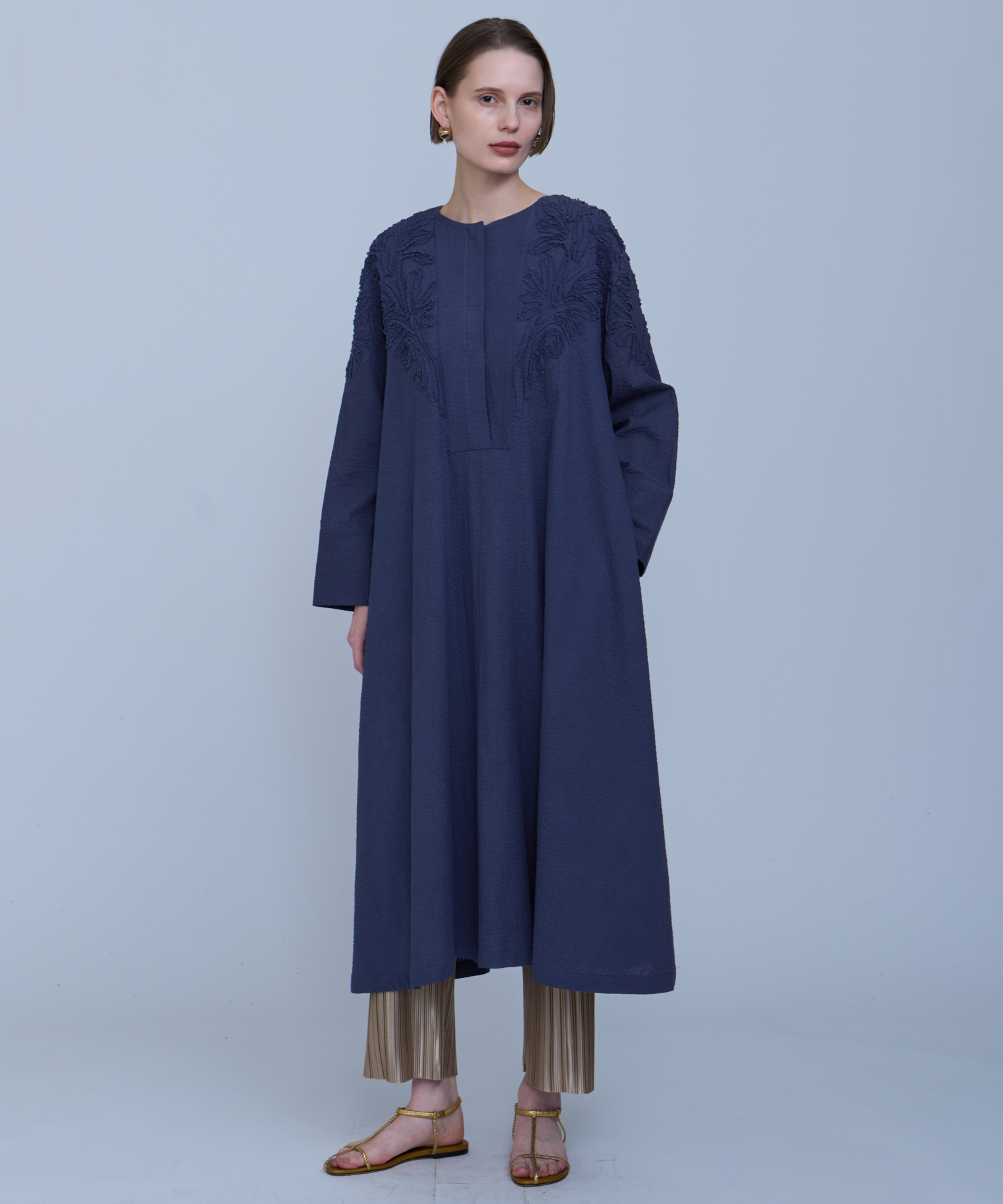 エンブロイダリーサッカーワンピース ｜ハウス オブ ロータス＜HOUSE