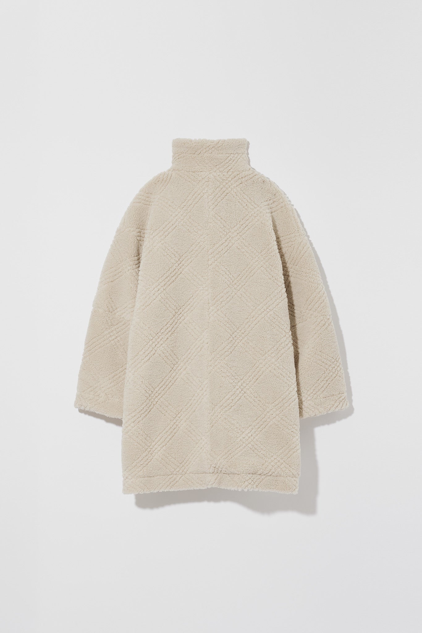 eaphi CHECKERED BOA COAT