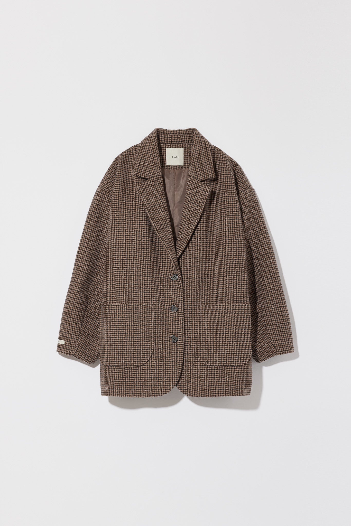 Eaphi wool like check jacket
