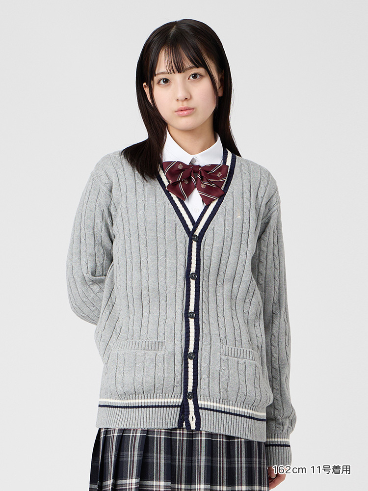 Venus 綿カーディガン7G〈ケーブル編/ライン入り〉 | 【公式通販