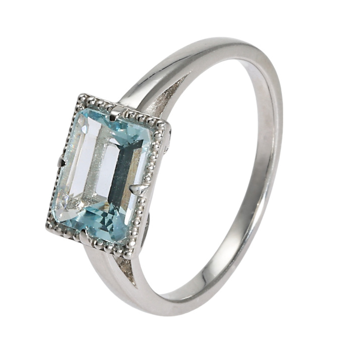 プラチナ950 アクアマリン リング J388825 | ユキザキセレクトジュエリー