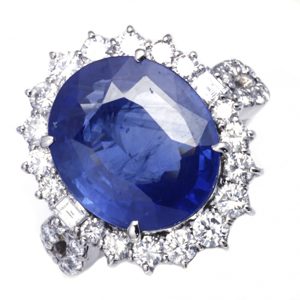 PT900 サファイア ダイヤモンド リング J205603 | ユキザキセレクト