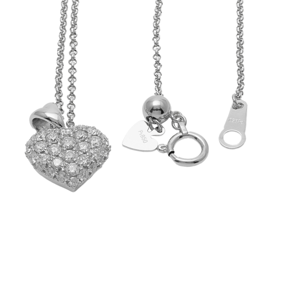 プラチナ900 プラチナ850 ダイヤモンド クール ネックレス J221220