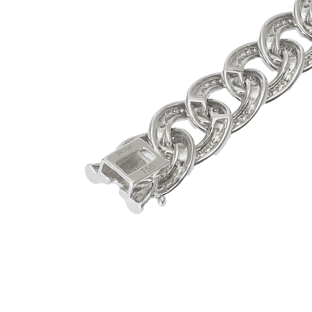 K18ホワイトゴールド ダイヤモンド ブレスレット J340976 | ユキザキ