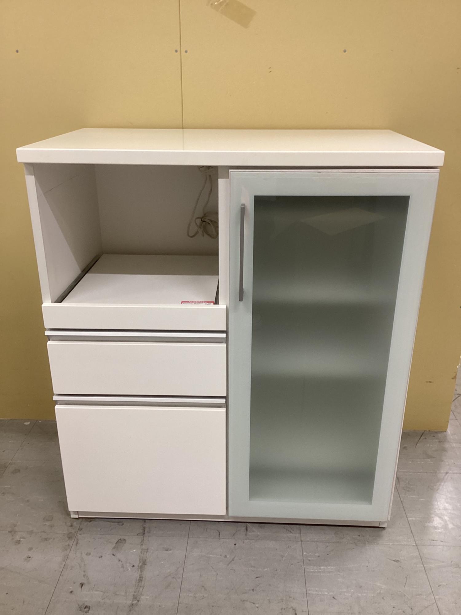 ニトリ キッチンカウンター ホワイト 幅:90cm/奥行:50cm/高さ:100cm 1