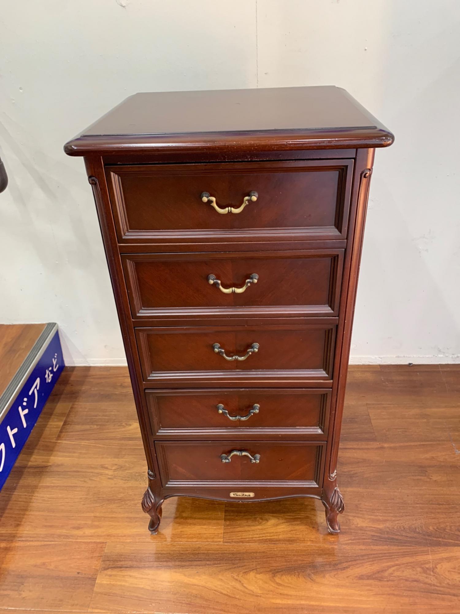 東海家具 (トウカイカグ) 5段チェスト ブラウン｜トレファクONLINE