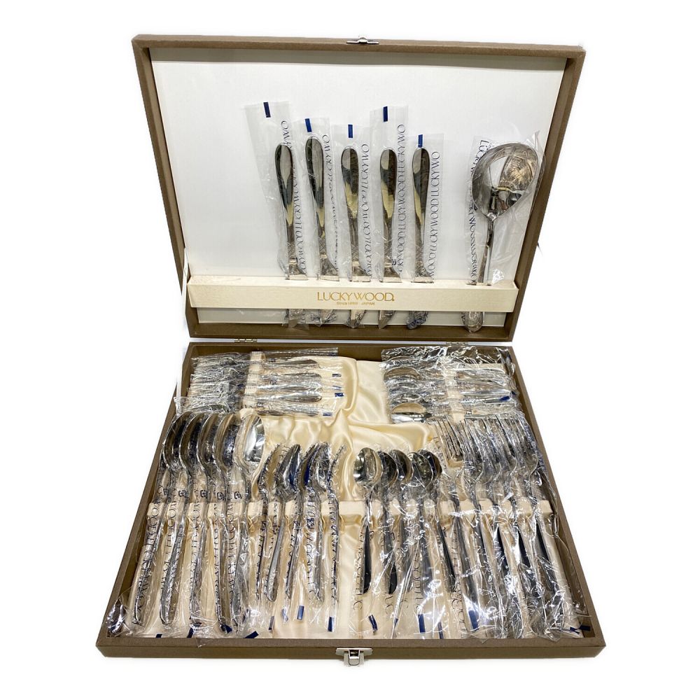 ラッキーウッド LUCKYWOOD カトラリーセット 39点 訳あり ラッキー