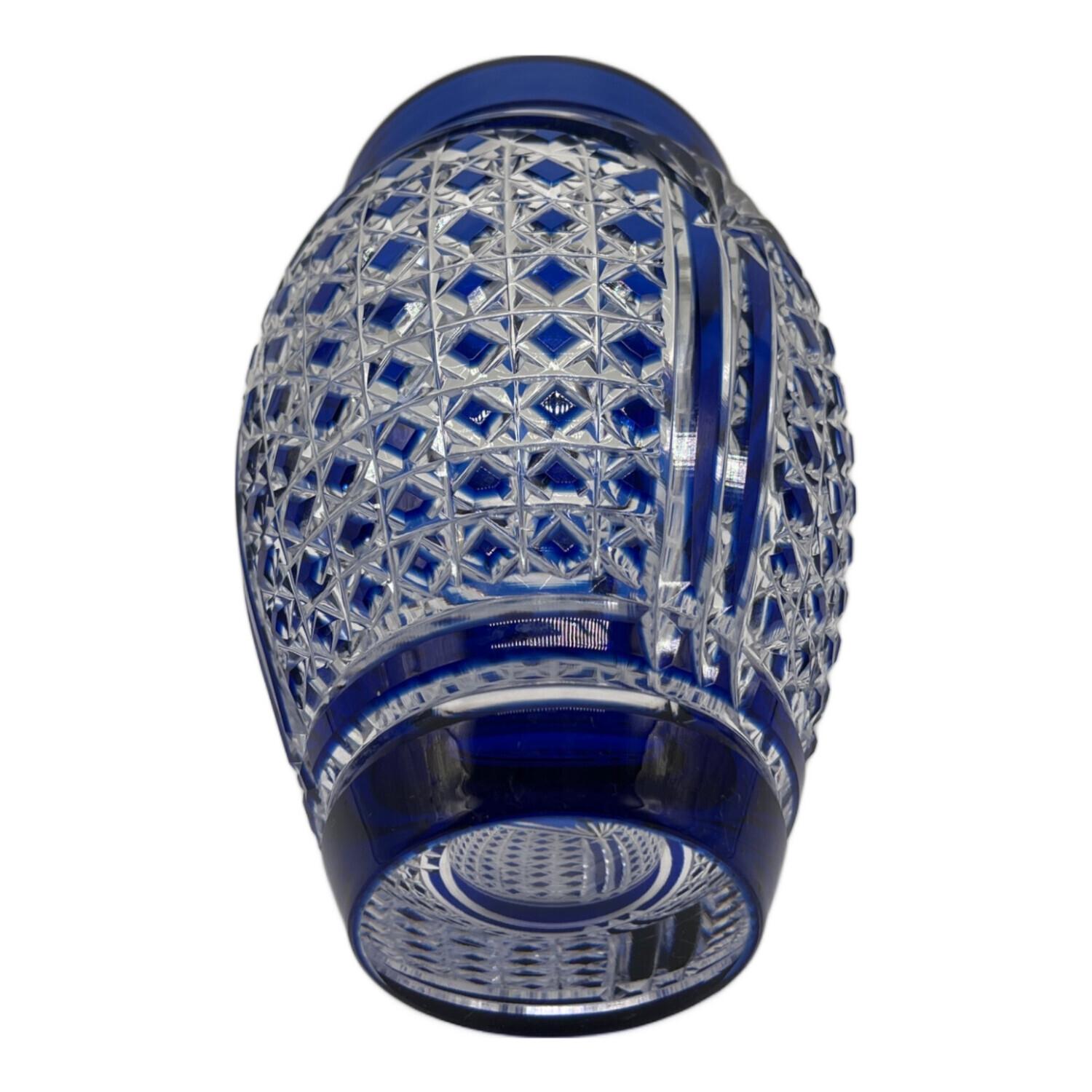 カガミクリスタル 青色クリスタルガラス花瓶 KAGAMI 一輪挿し カガミ