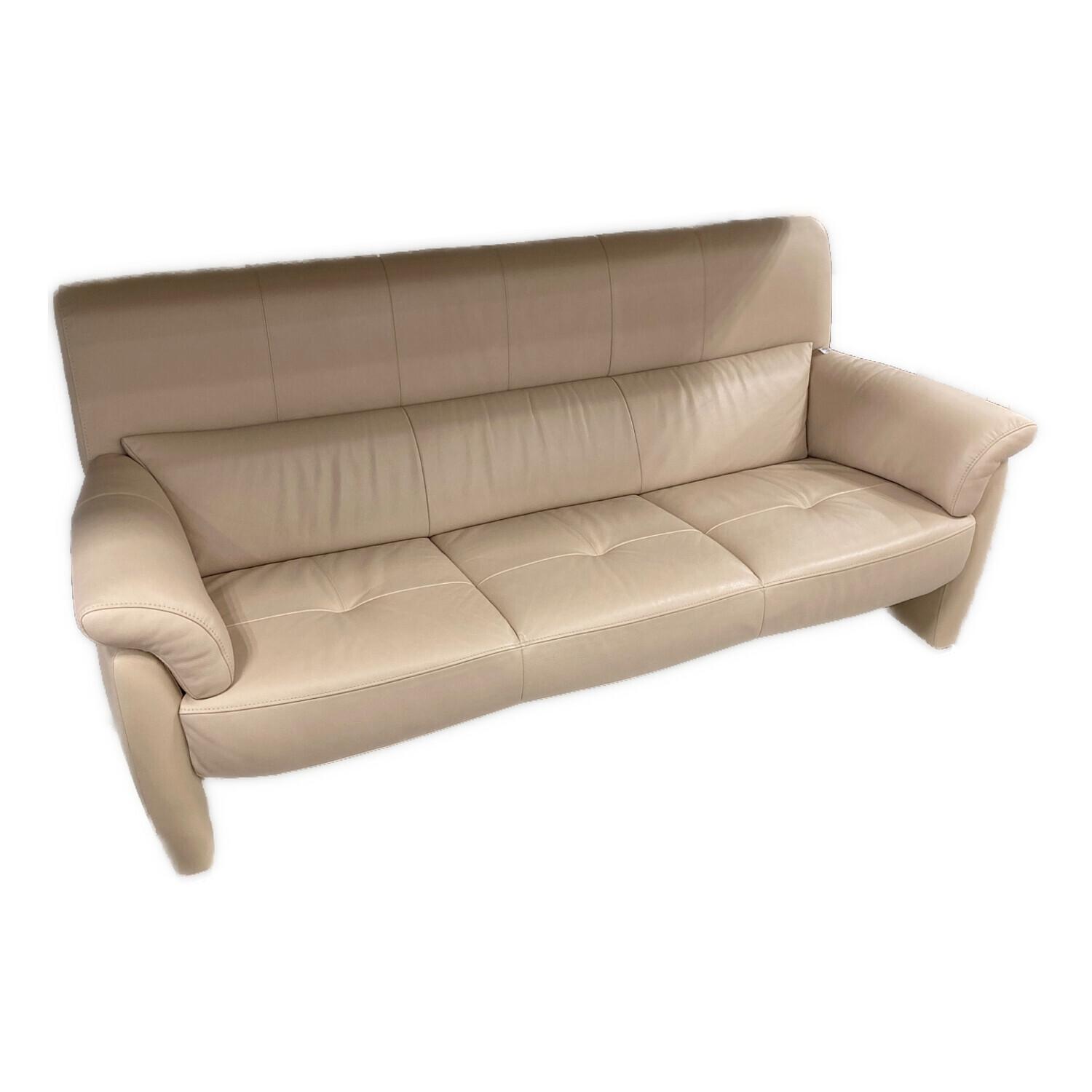 karimoku (カリモク) 3人掛けソファー ベージュ レザー Chitano Z181