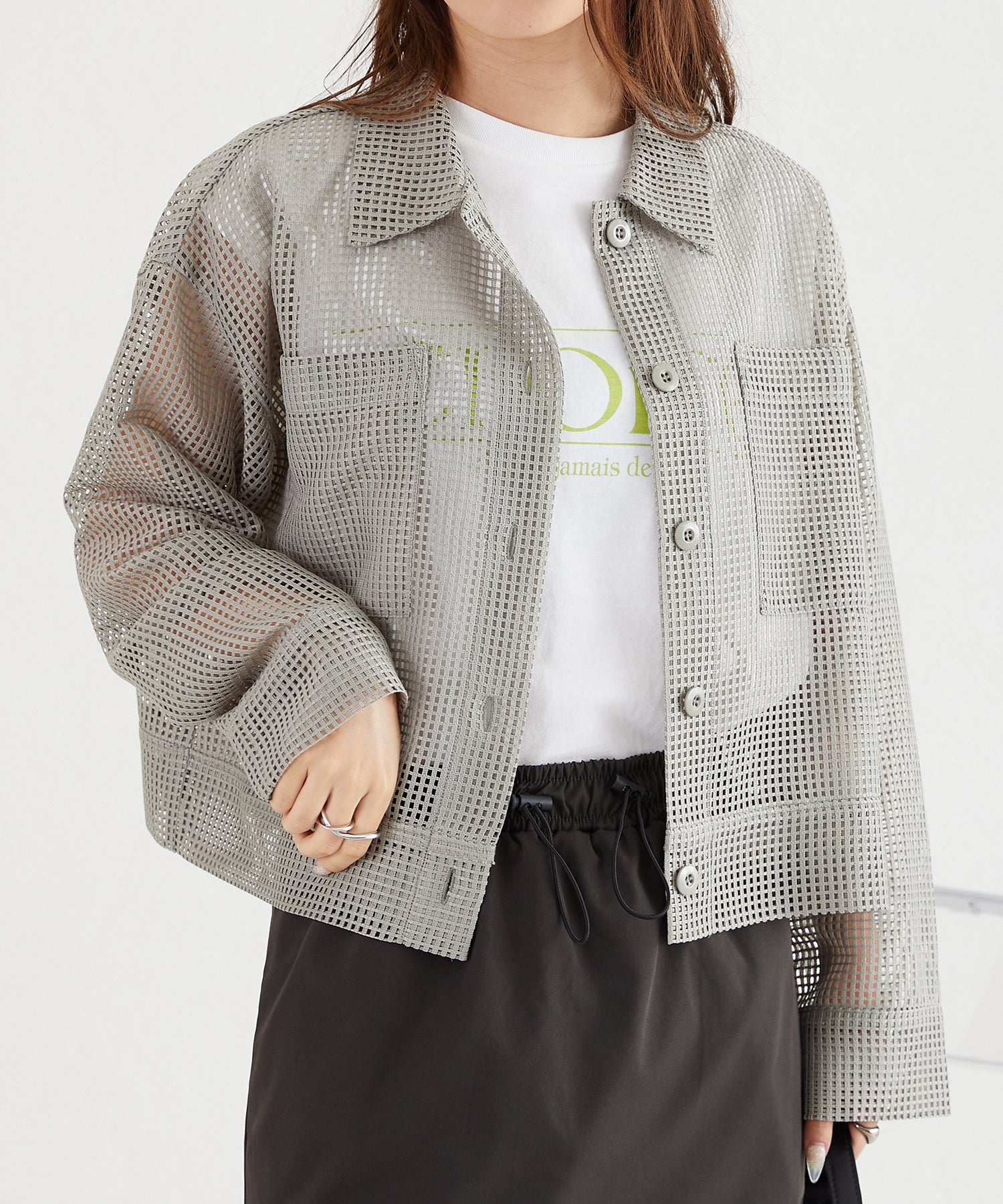 メッシュクロップドシャツ/AC3313 – ORIENTALTRAFFIC