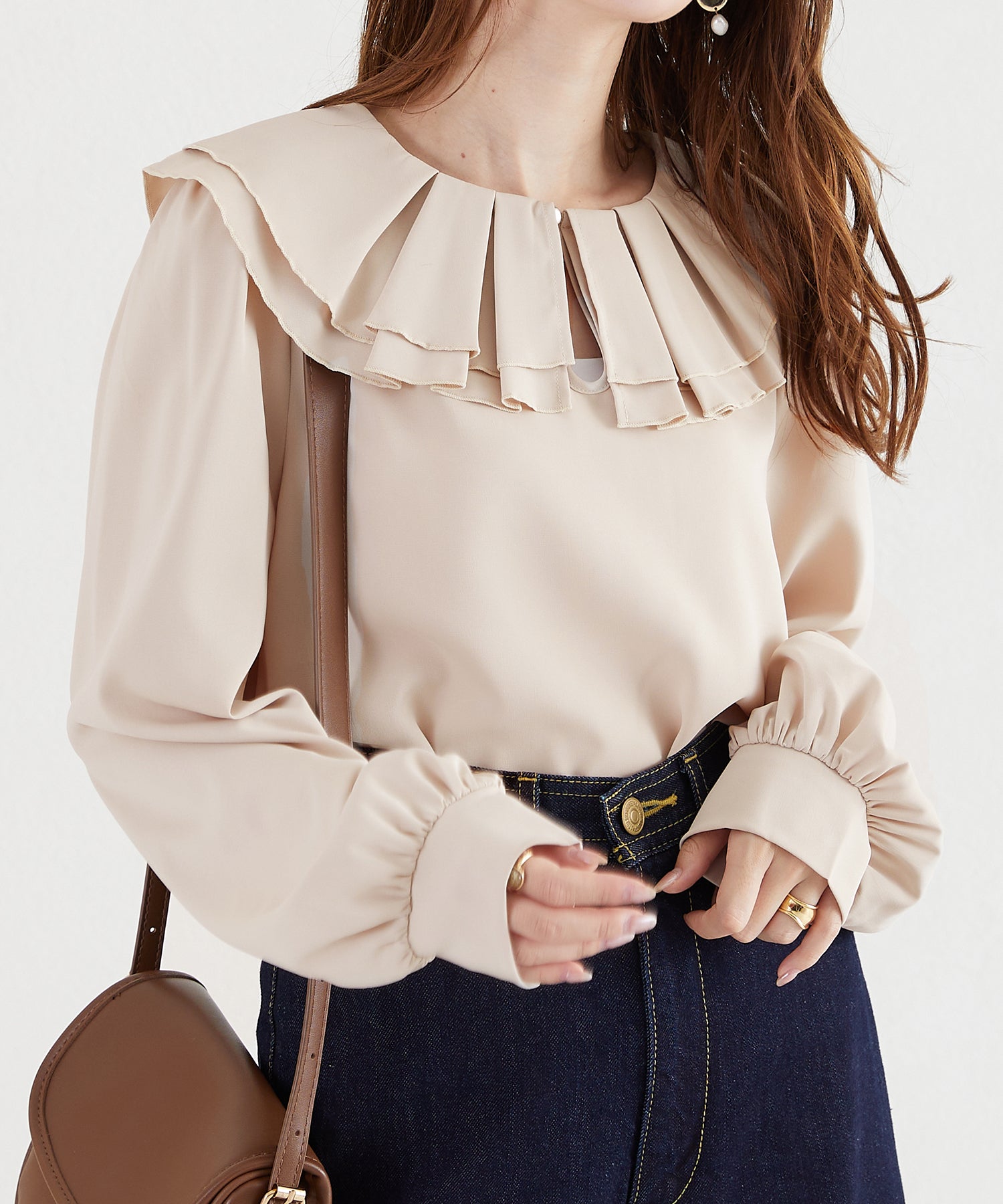 2wayラッフルフリルビックカラーブラウス/AC3424 – ORIENTALTRAFFIC