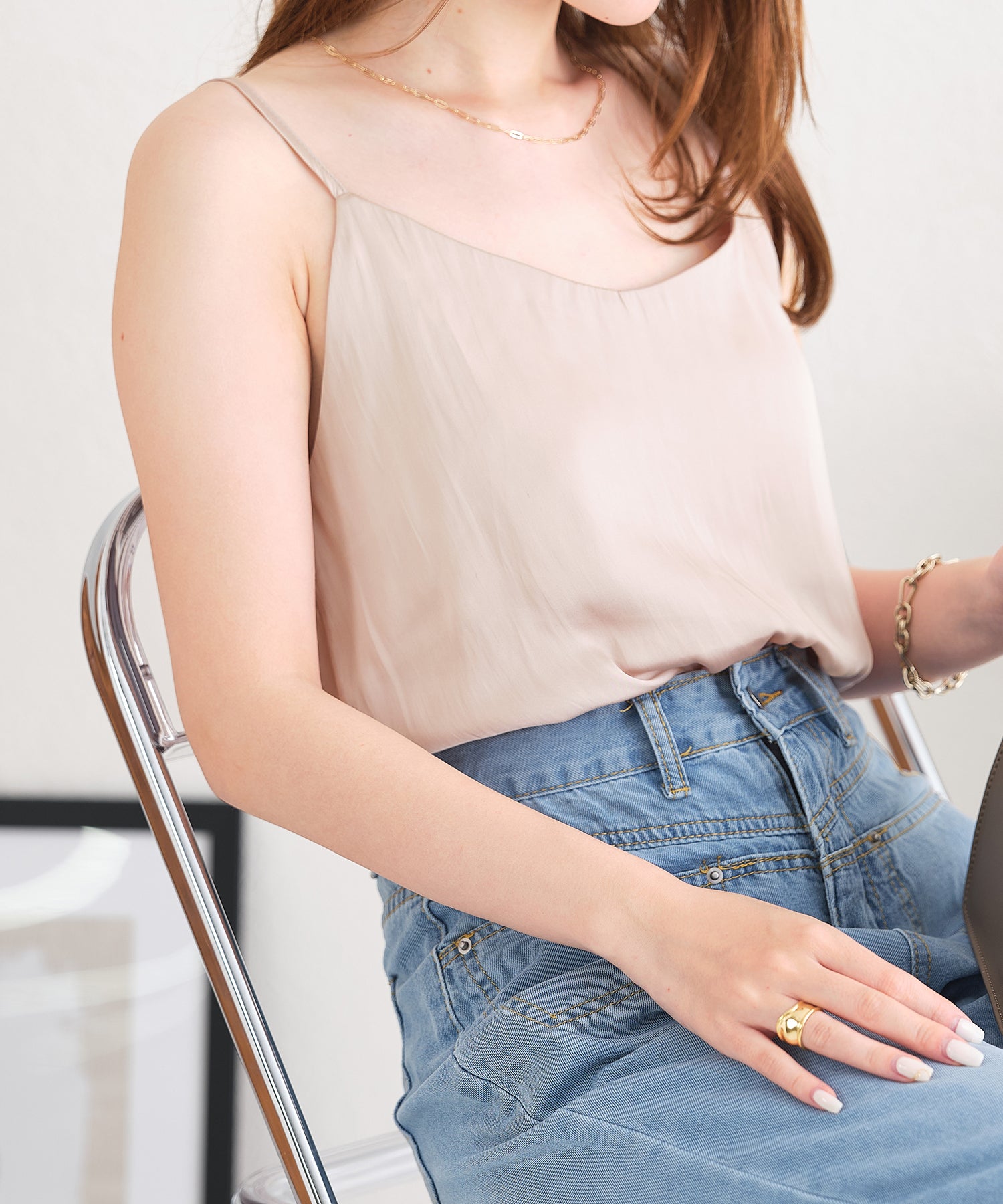 サテンキャミソールトップス/AC3810 – ORIENTALTRAFFIC