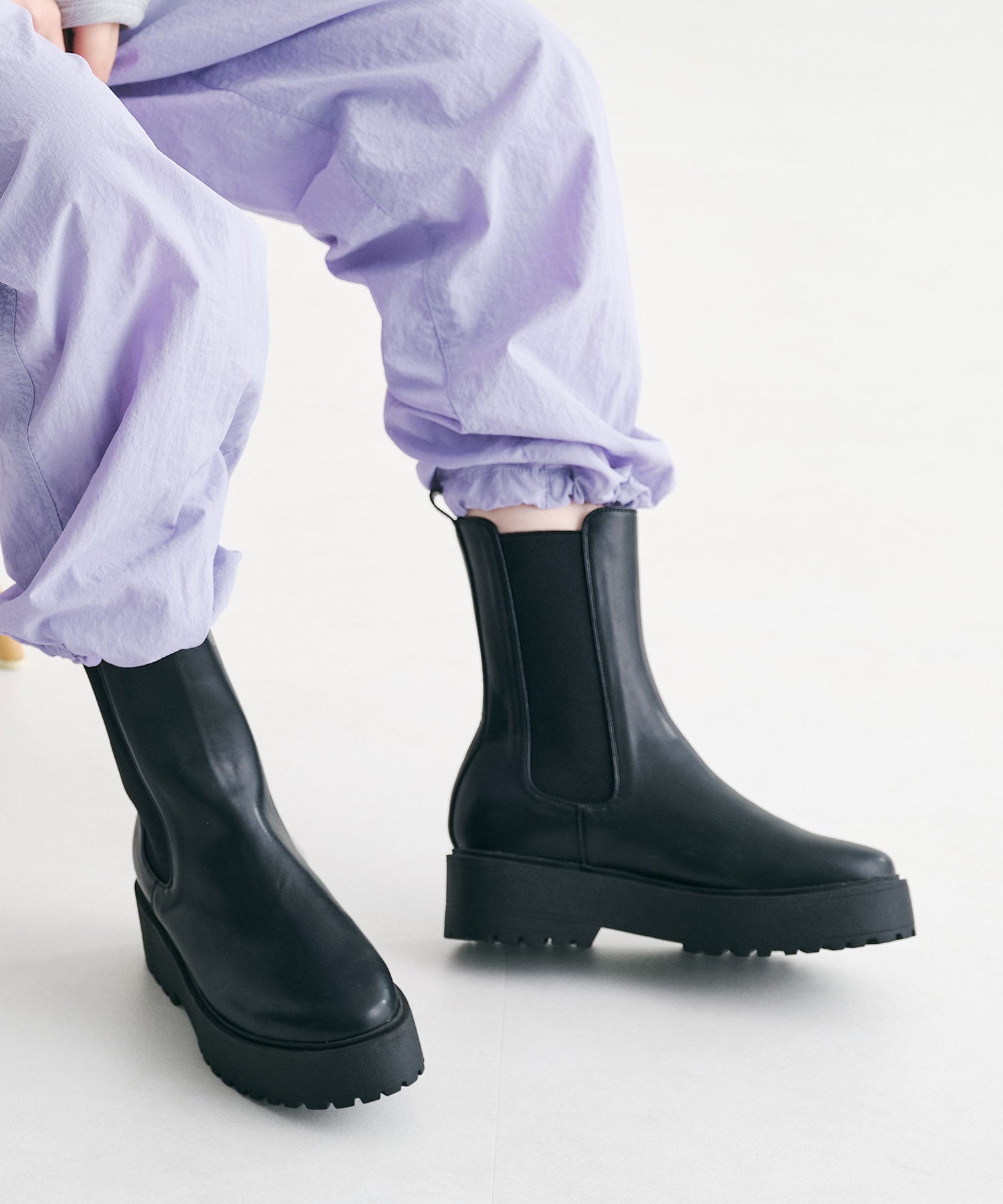 厚底ミドル丈サイドゴアブーツ/31439 – ORIENTALTRAFFIC