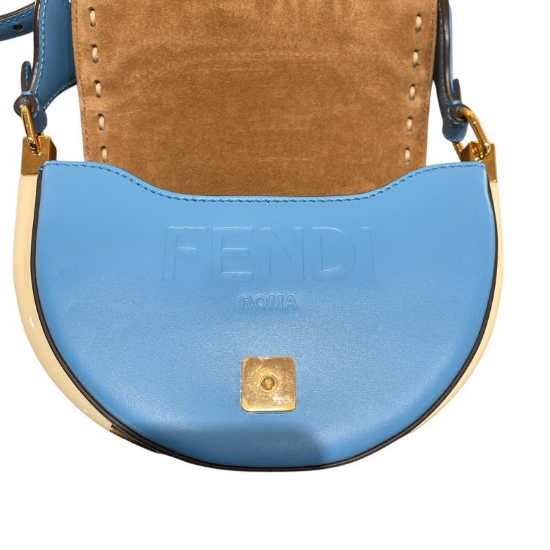 フェンディ FENDI ムーンライトショルダーバッグ 8BT346 ブルー GD金具