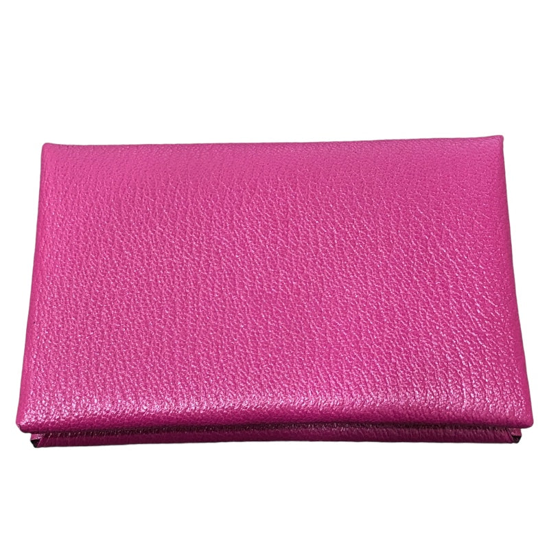 エルメス HERMES カルヴィ C刻 ローズパープル シェーブル レディース