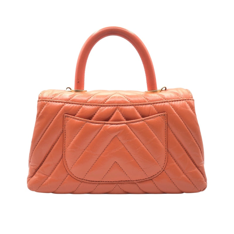 シャネル CHANEL ココハンドルXS A92990 オレンジ・ゴールド金具 V