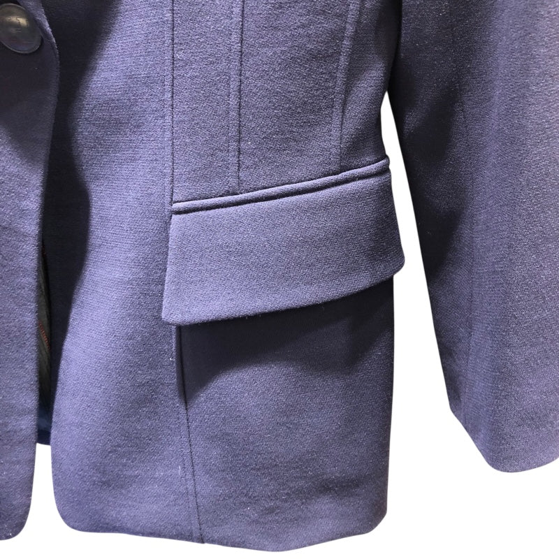 エルメス HERMES ベロアカラーウールジャケット ネイビー ウール