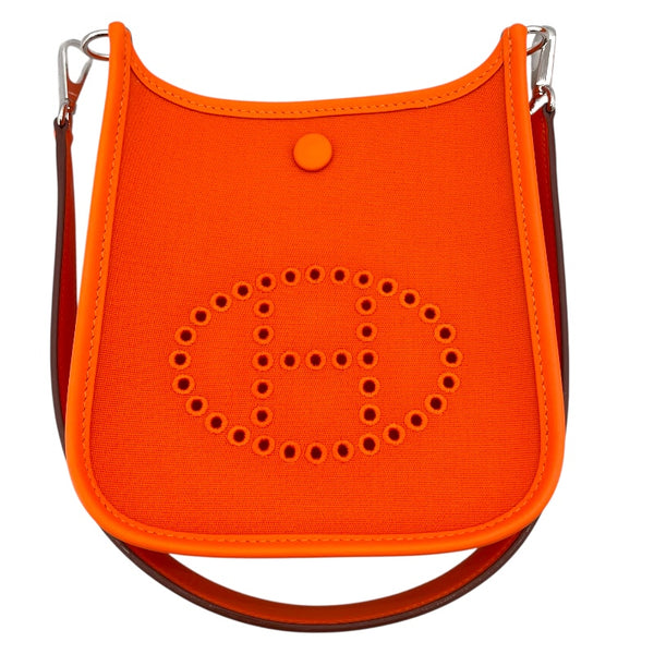 エルメス HERMES ネオエヴリンTPM W刻 オレンジ SV金具 トワル