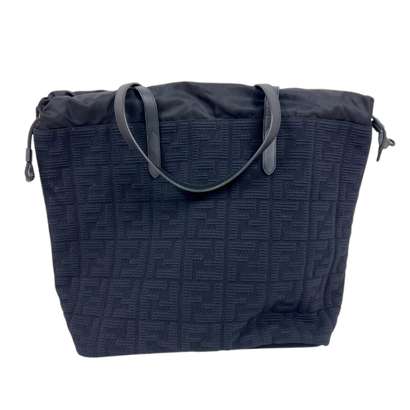 フェンディ FENDI ズッカ FFトートバッグ 7VA550 ブラック シルバー