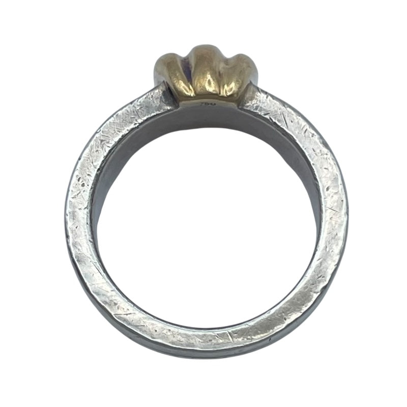 ティファニー TIFFANY＆CO グルーブドウィズリング シルバーxゴールド